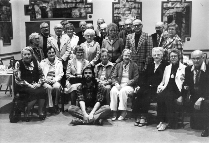 Group of seniors gathered for a photo